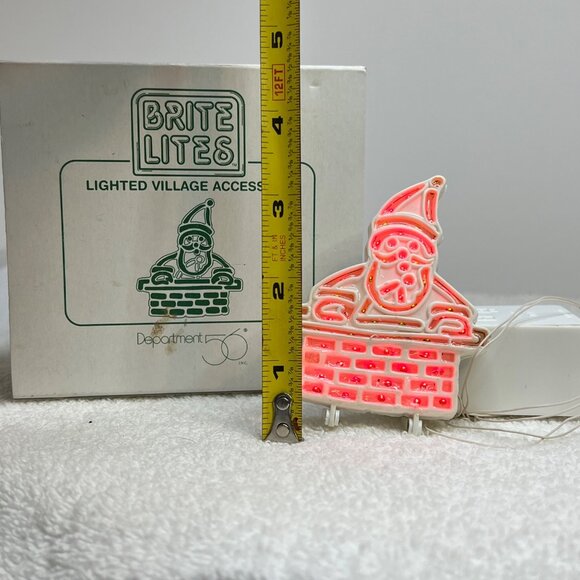 Dept 56 Brite Lites Santa in Chimney Christmas Village Accessory - 1992 - Picture 5 of 7